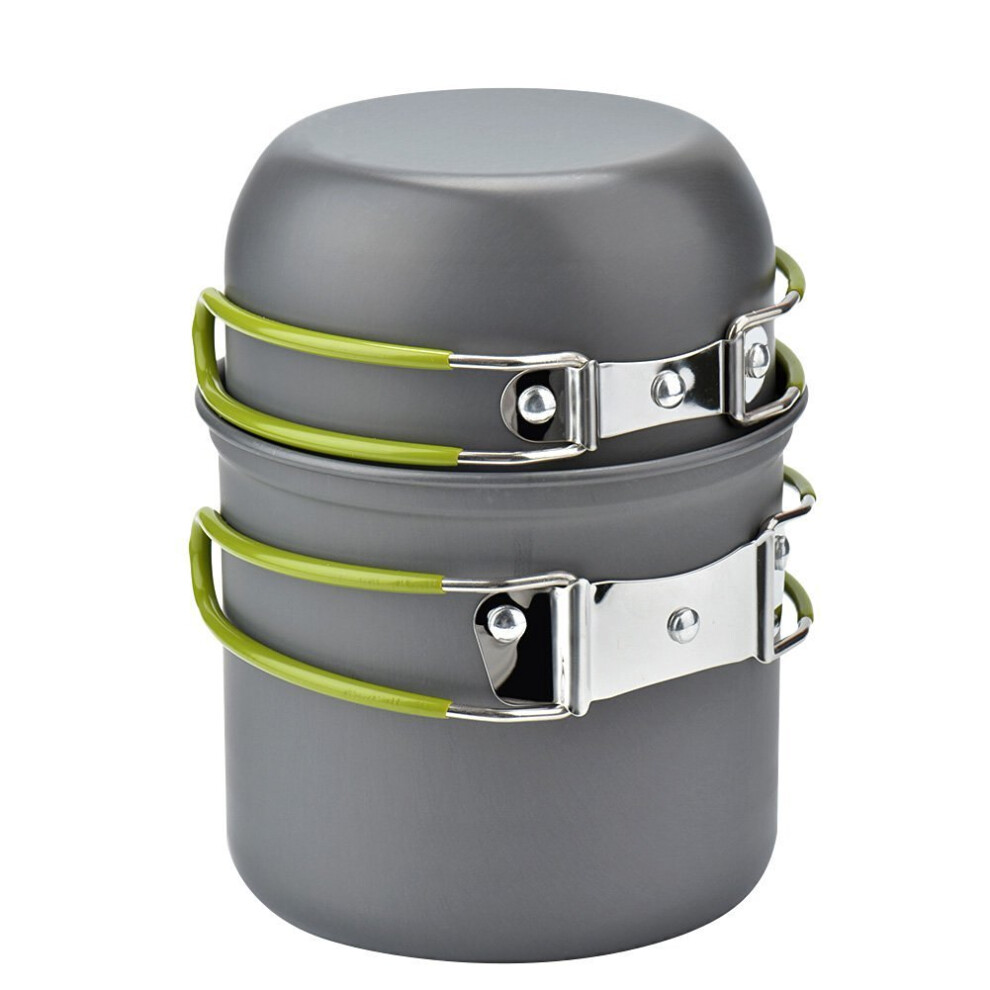 Cozyswan Picnic Camping Hiking Backpacking Pot Pan Cookware Outdoor Cooking Bowl Set, Aluminium