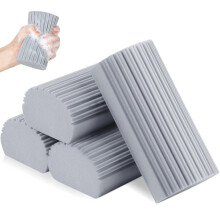 YFUIF 4 Pack Damp Clean Duster Sponge, Magic Sponge Eraser for Household Cleaning, Reusable Dusters Cleaning Supplies for Housekeeping, Dish, Blinds,