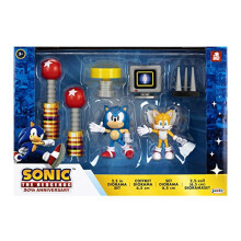 Sonic The Hedgehog 2.5 Inch Diorama Set SONIC and a TAILS Action Figure,for 3 Years old and up, 10 x 2.75 x 7 inches