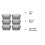 25 cm Silver Plastic Handy Basket Storage Basket - Pack of 6 2