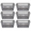 25 cm Silver Plastic Handy Basket Storage Basket - Pack of 6 1