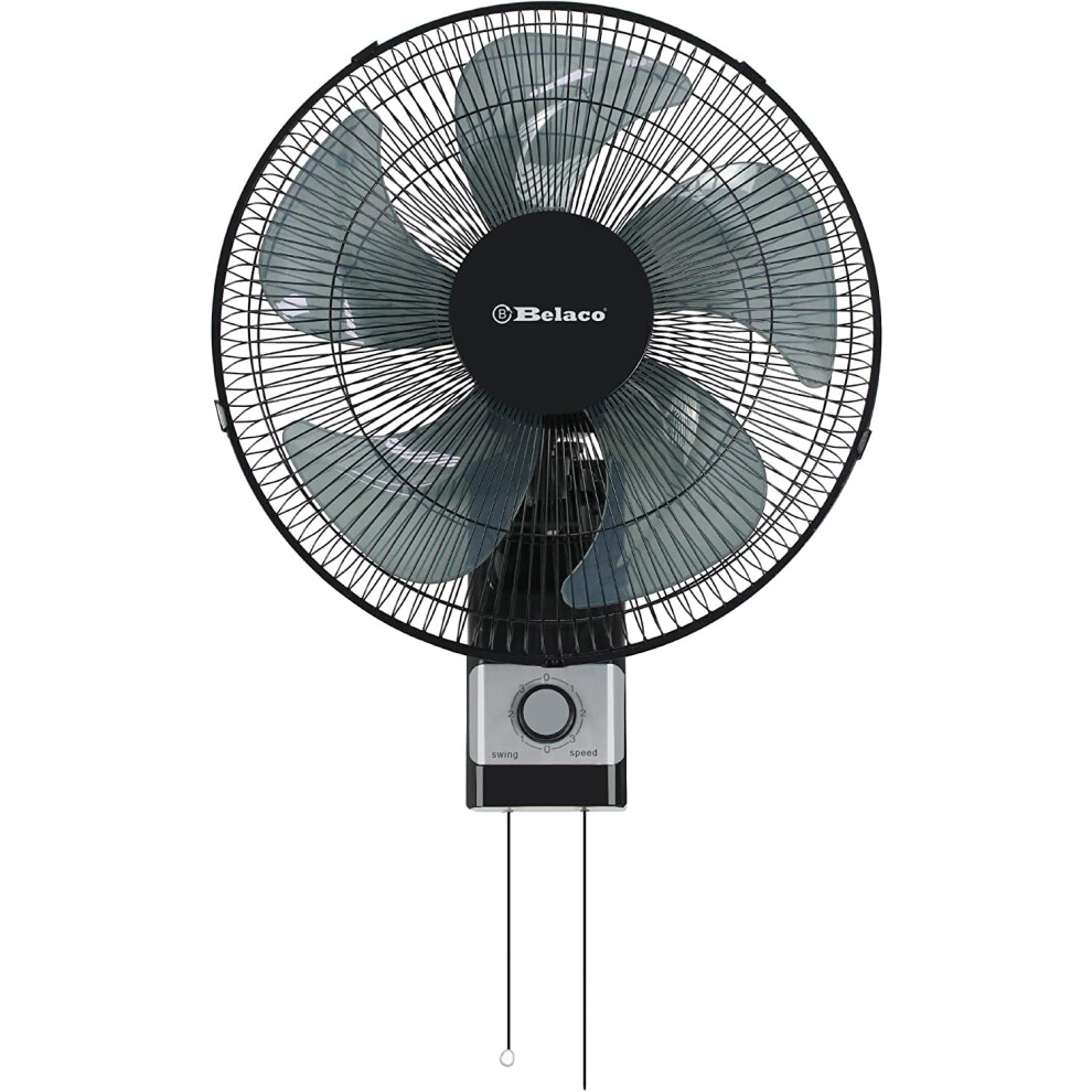 Belaco Wall Fan 16 Inch Wall Mounted 3 Speed