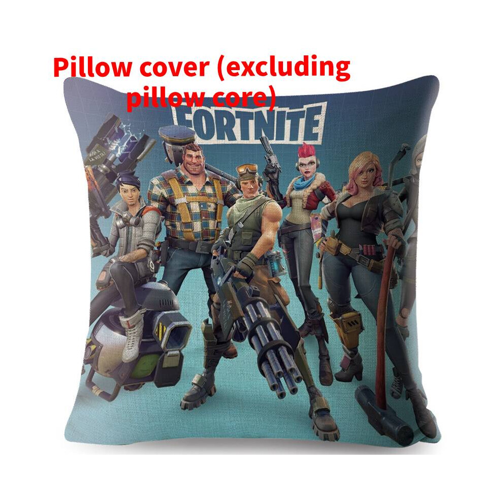 (Style G) Christmas Fortnite Pillowcase Comfortable Cartoon Pp Cotton Linen Material Gift