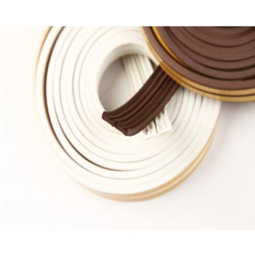 (P, White) E,P Rubber seal Draught Self Adhesive Window Door Excluder 6m 1