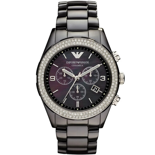 Armani Armani Women's Watch AR1455 Black Ceramic Black Dial Black Case 1