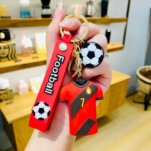 (De Bruyne7) Fashionable Football Jersey Keychain Adorable Cartoon Style Perfect For Gifts