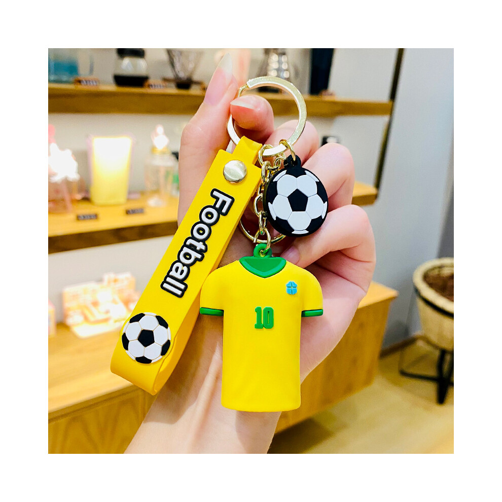 (NeymarJr10) Fashionable Football Jersey Keychain Adorable Cartoon Style Perfect For Gifts