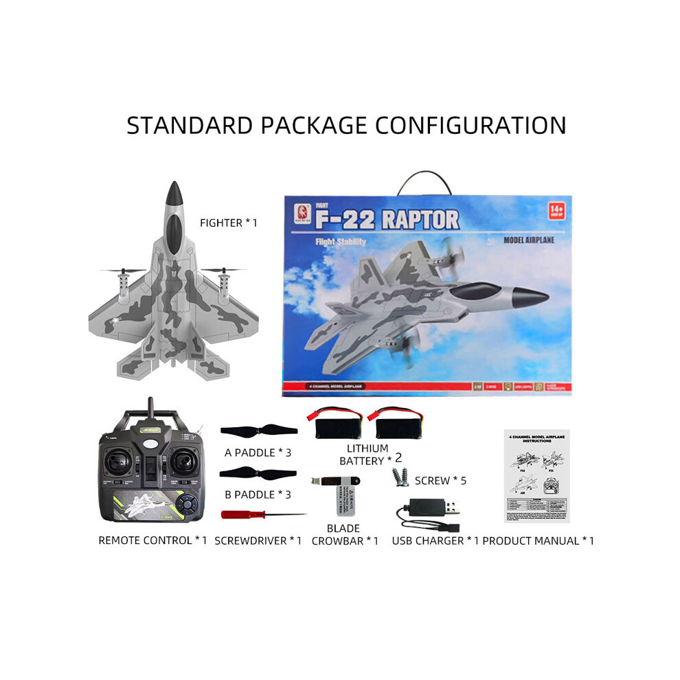 (BM16 F22 2B) SG-F22 4K RC Airplane 3D Stunt Plane Model 2.4G Remote Control Fighter