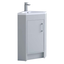 Bathroom Corner Vanity Unit & Basin Sink Floorstanding Furniture 635mm