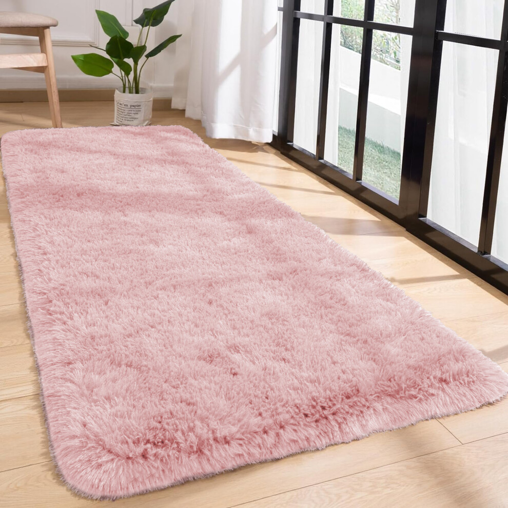 (Pink, 80 x 150 cm) Non-Slip Runner Rugs Bedroom Living Room Door Mats