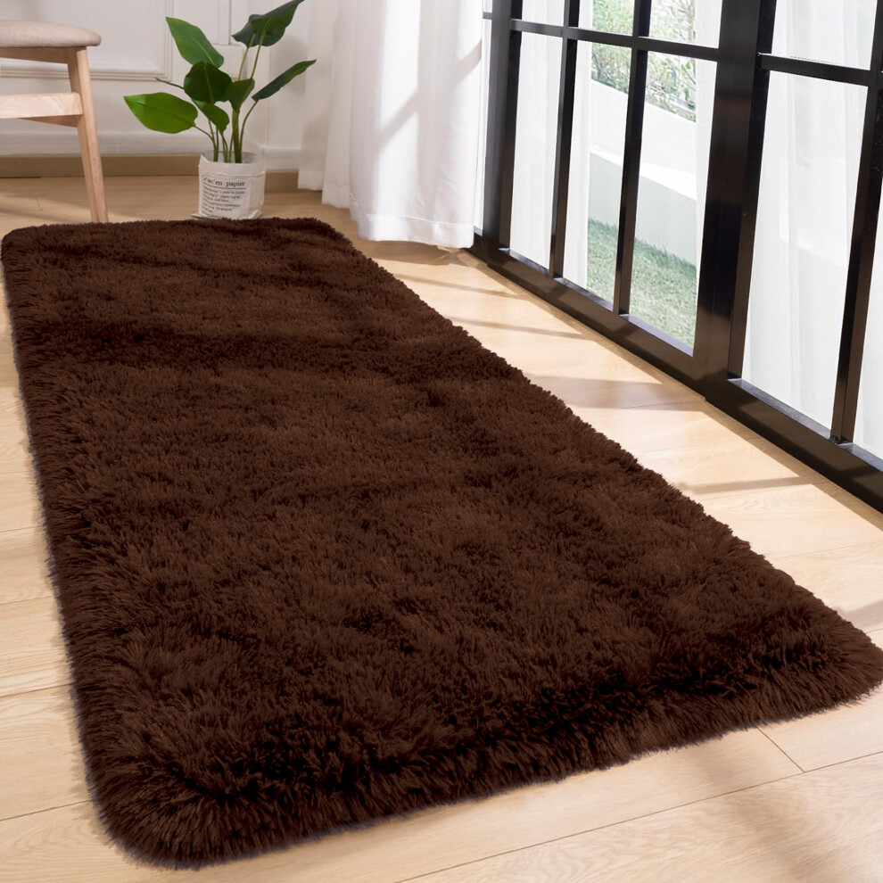 (Brown, 60 x 220 cm) Non-Slip Runner Rugs Bedroom Living Room Door Mats