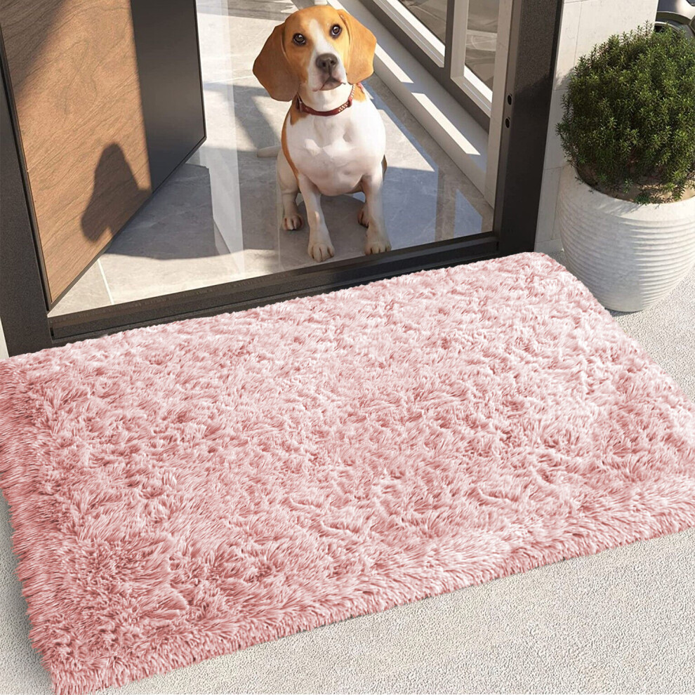 (Pink, 50 x 80 cm) Non-Slip Runner Rugs Bedroom Living Room Door Mats