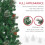 Homcom HOMCOM 6.5FT Artificial Slim Christmas Tree Holiday Home Décor with Pine Cones 5