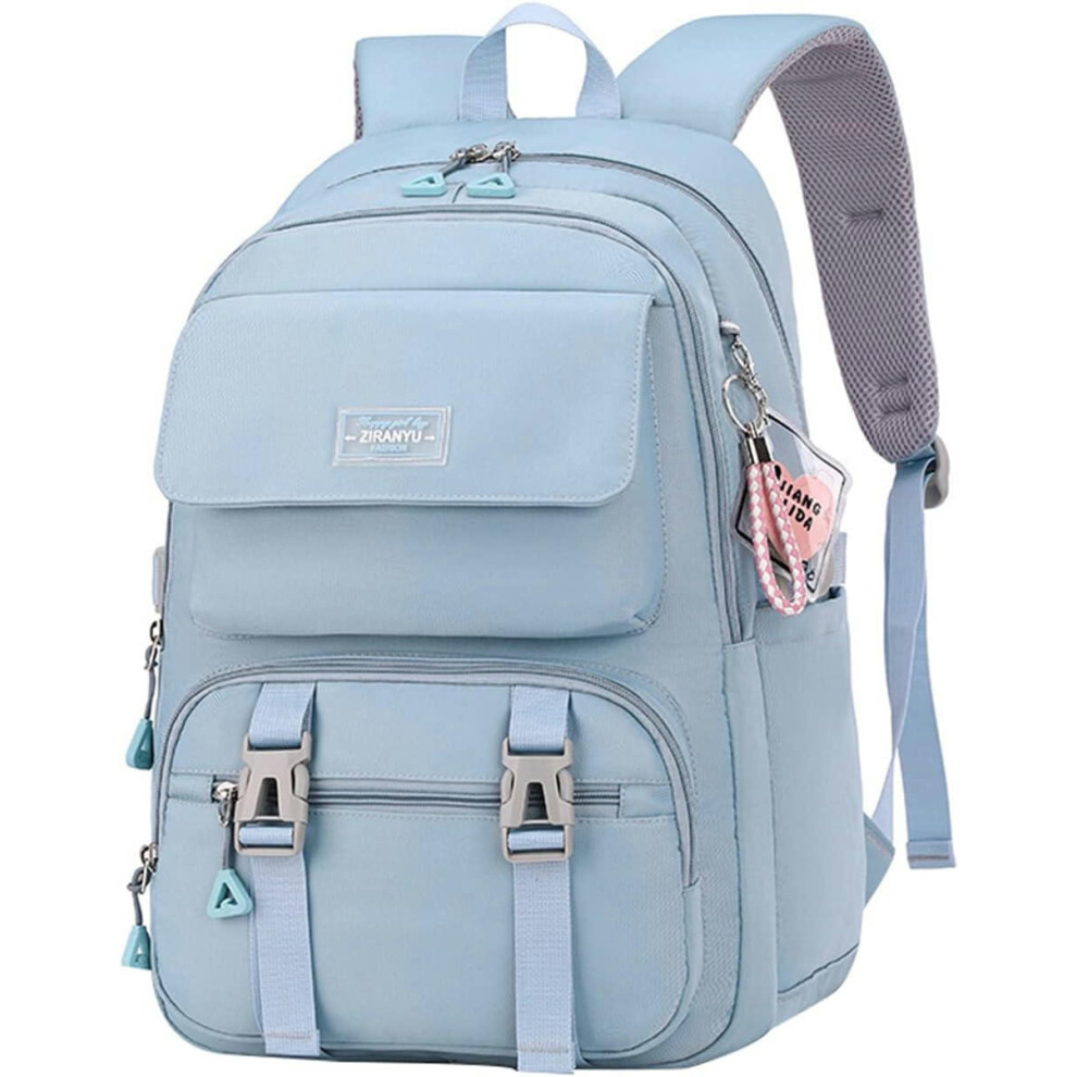 (29 Liters, B Blue) Teen Girls Casual Backpack High Middle School Daypack Women Daily Travel Laptop Bag