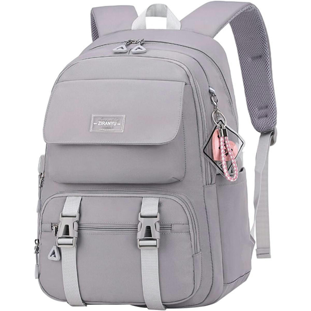 (29 Liters, B Grey) Teen Girls Casual Backpack High Middle School Daypack Women Daily Travel Laptop Bag