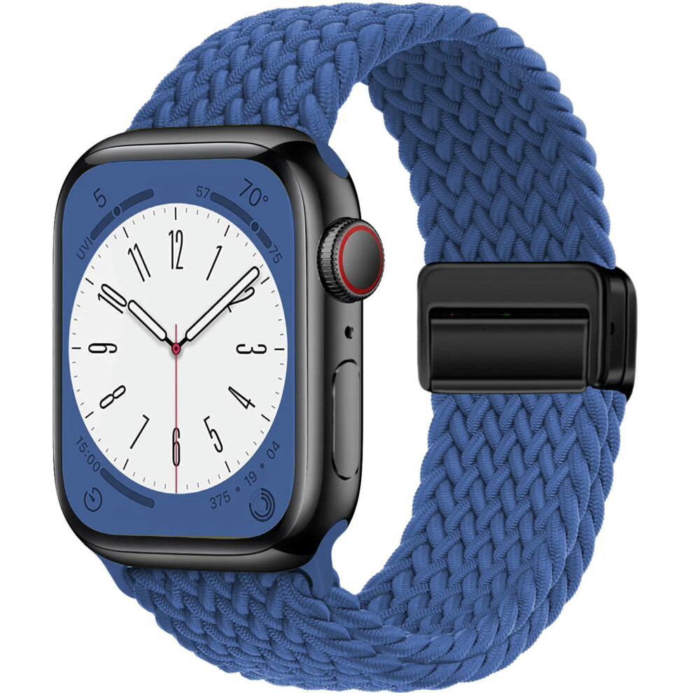 (Atlantic Blue, 42mm 44mm 45mm 49mm) Strap For Apple Watch Band 44mm 40mm 45mm 49mm 41mm 38mm 42mm 44 45 mm magnetic Bracelet iWatch Series Ultra 2 9