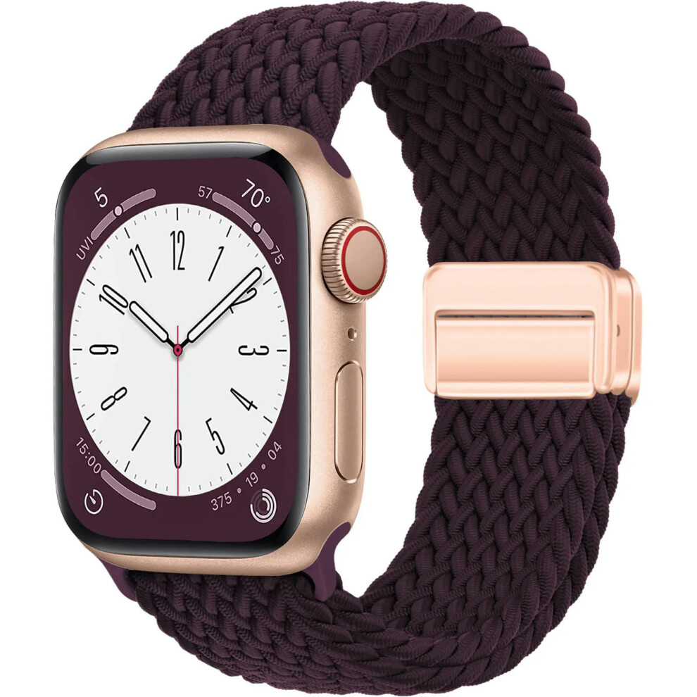 (dark cherry, 38mm 40mm 41mm) Strap For Apple Watch Band 44mm 40mm 45mm 49mm 41mm 38mm 42mm 44 45 mm magnetic Bracelet iWatch Series Ultra 2 9 se 8 7