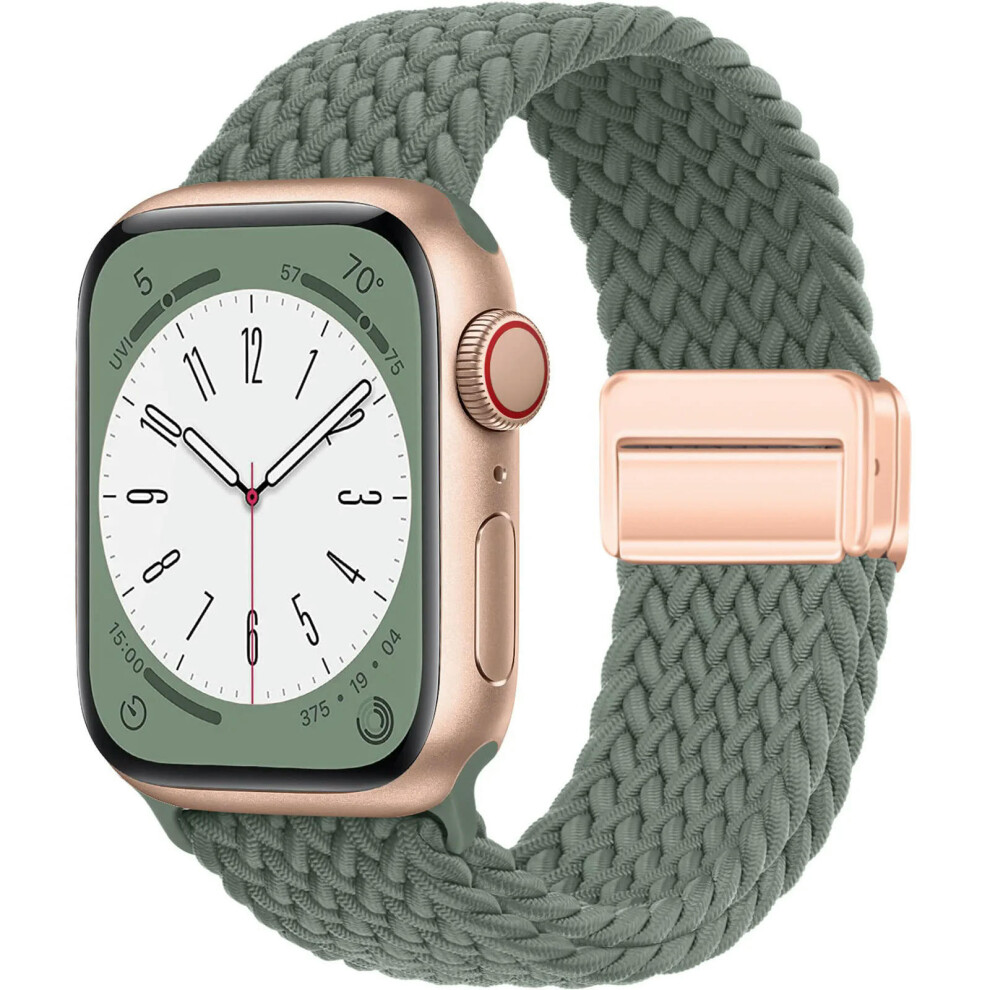 (olive, 42mm 44mm 45mm 49mm) Strap For Apple Watch Band 44mm 40mm 45mm 49mm 41mm 38mm 42mm 44 45 mm magnetic Bracelet iWatch Series Ultra 2 9 se 8 7 6