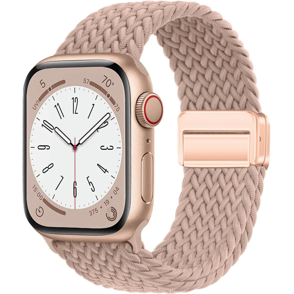 (pink sand, 42mm 44mm 45mm 49mm) Strap For Apple Watch Band 44mm 40mm 45mm 49mm 41mm 38mm 42mm 44 45 mm magnetic Bracelet iWatch Series Ultra 2 9 se 8