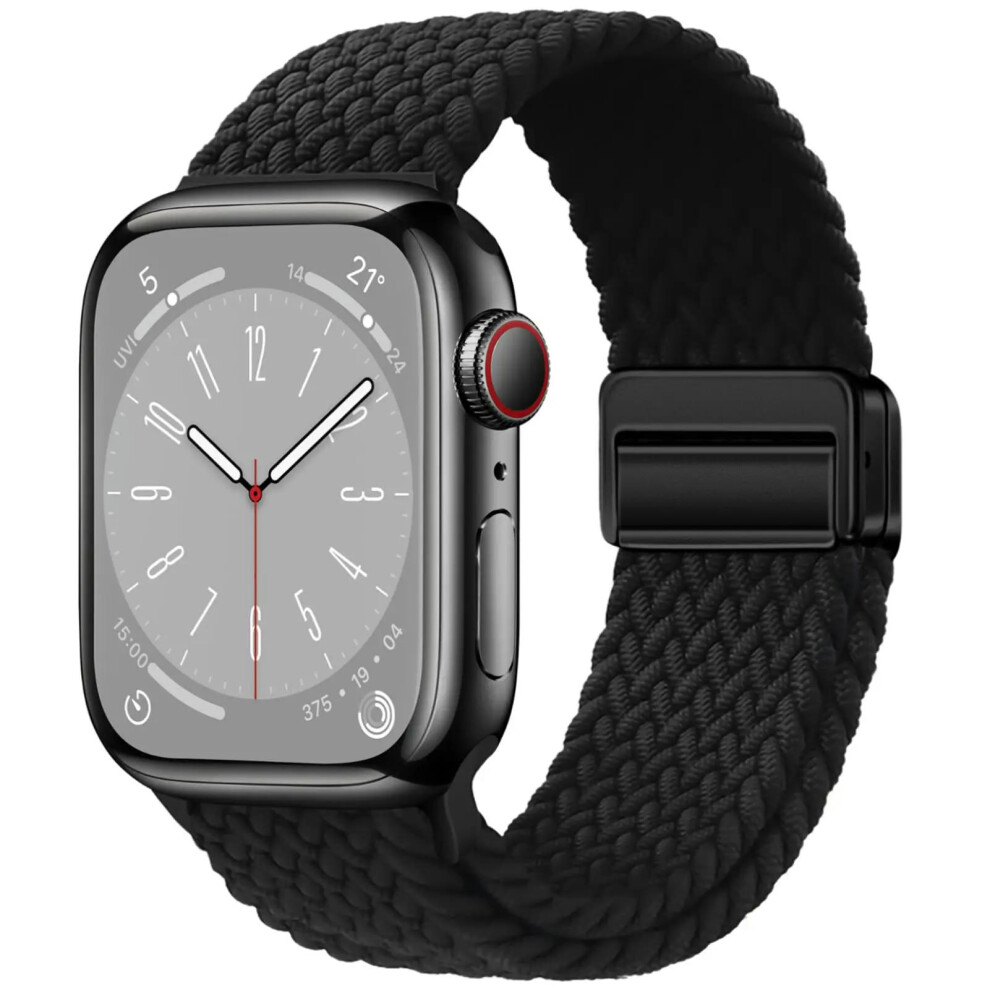 (Black, 42mm 44mm 45mm 49mm) Strap For Apple Watch Band 44mm 40mm 45mm 49mm 41mm 38mm 42mm 44 45 mm magnetic Bracelet iWatch Series Ultra 2 9 se 8 7 6