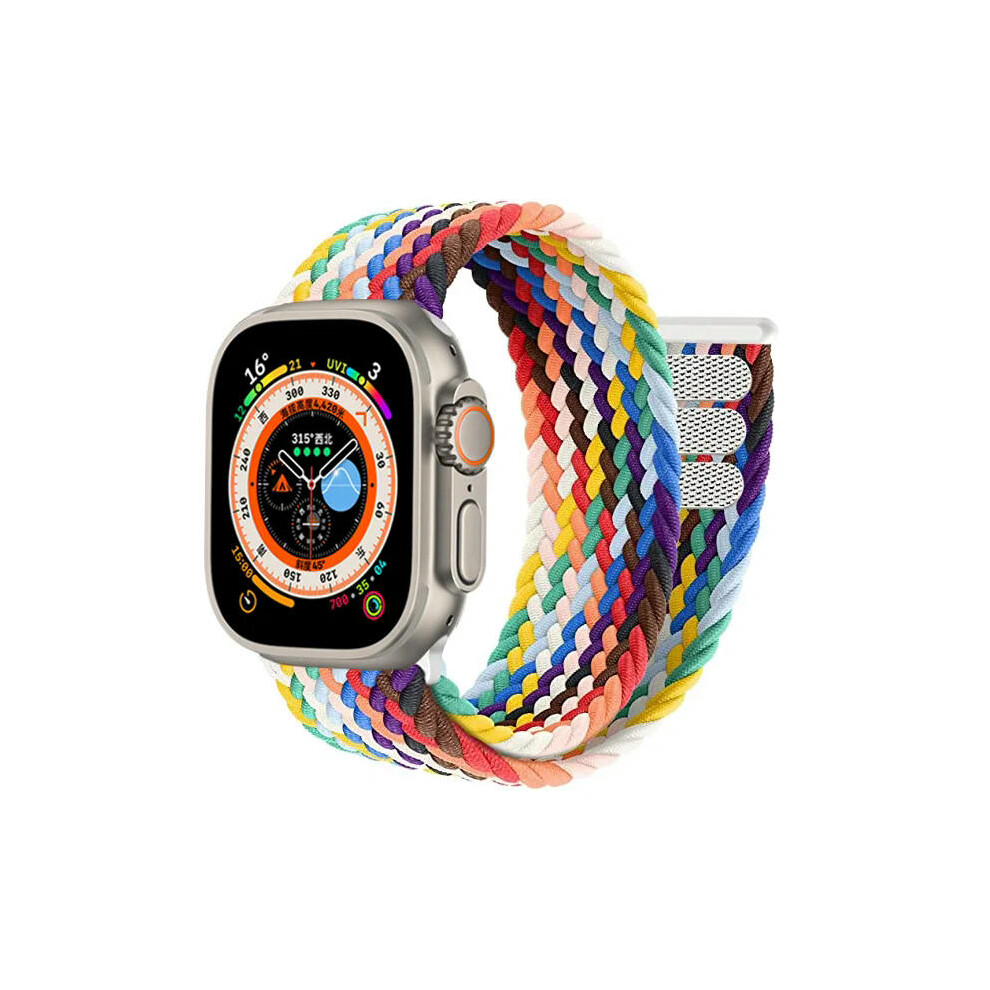 (Pride Edition, 38mm 40mm 41mm) Braided solo loop Strap For Apple Watch band 44mm 40mm 45mm 41mm 49mm 38 42mm Bracelet correa iWatch series 3 SE 6 7 8