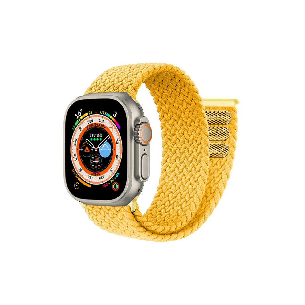 (Maize, 42mm 44mm 45mm 49mm) Braided solo loop Strap For Apple Watch band 44mm 40mm 45mm 41mm 49mm 38 42mm Bracelet correa iWatch series 3 SE 6 7 8 ul