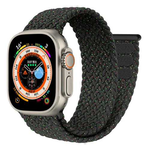 Apple 45mm Black Unity deals Braided Solo Loop band (Size 9)