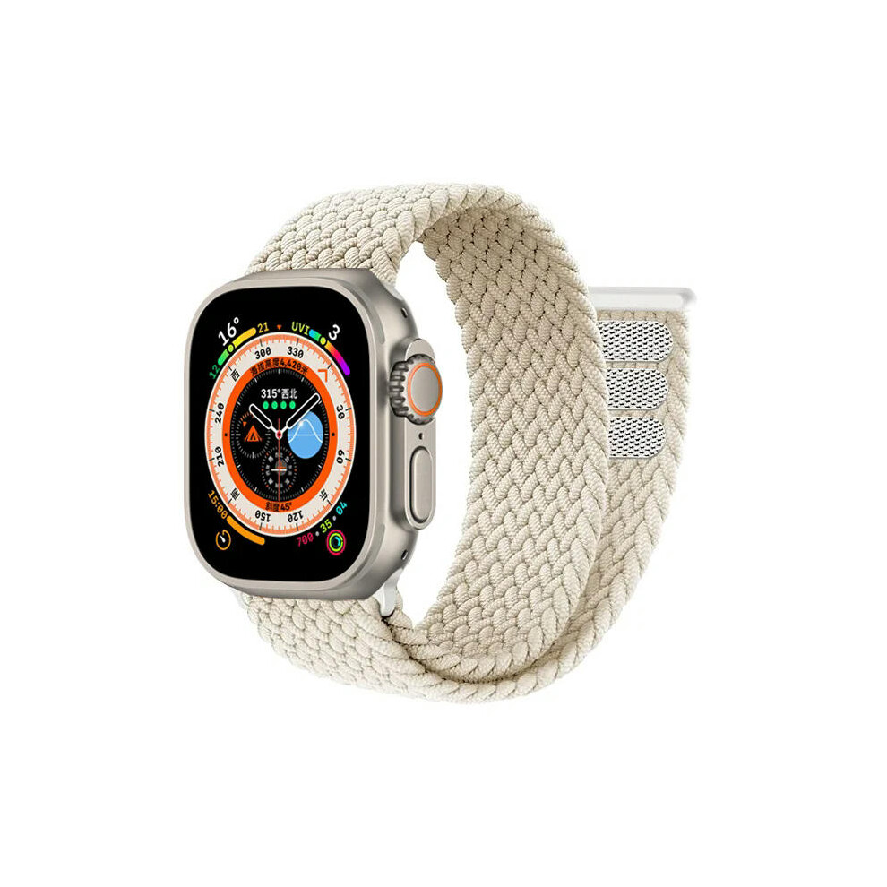 (Starlight, 38mm 40mm 41mm) Braided solo loop Strap For Apple Watch band 44mm 40mm 45mm 41mm 49mm 38 42mm Bracelet correa iWatch series 3 SE 6 7 8 ult