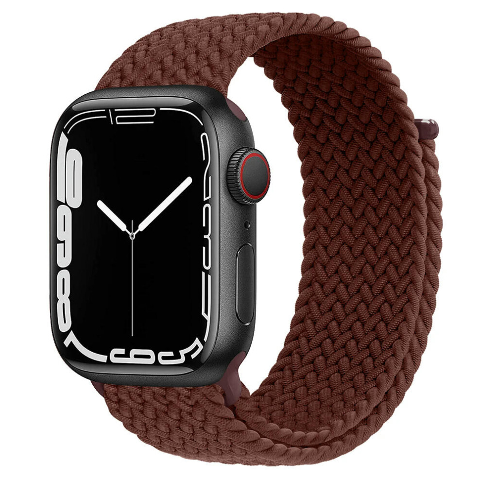 (wine red, 38mm 40mm 41mm) Braided solo loop Strap For Apple Watch band 44mm 40mm 45mm 41mm 49mm 38 42mm Bracelet correa iWatch series 3 SE 6 7 8 ultr