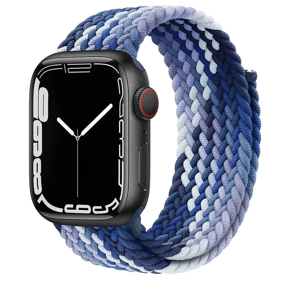 (Blueberry, 38mm 40mm 41mm) Braided solo loop Strap For Apple Watch band 44mm 40mm 45mm 41mm 49mm 38 42mm Bracelet correa iWatch series 3 SE 6 7 8 ult