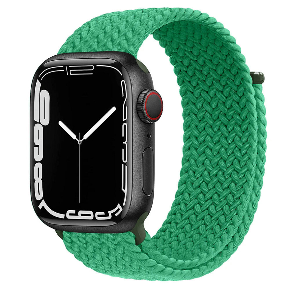 (, 42Mm 44Mm 45Mm 49Mm) Braided Solo Loop Strap For Apple Watch Band 44Mm 40Mm 45Mm 41Mm 49Mm 38 42Mm Bracelet Correa Iwatch Series 3 Se 6 7 8 Ul Green 9362125155005