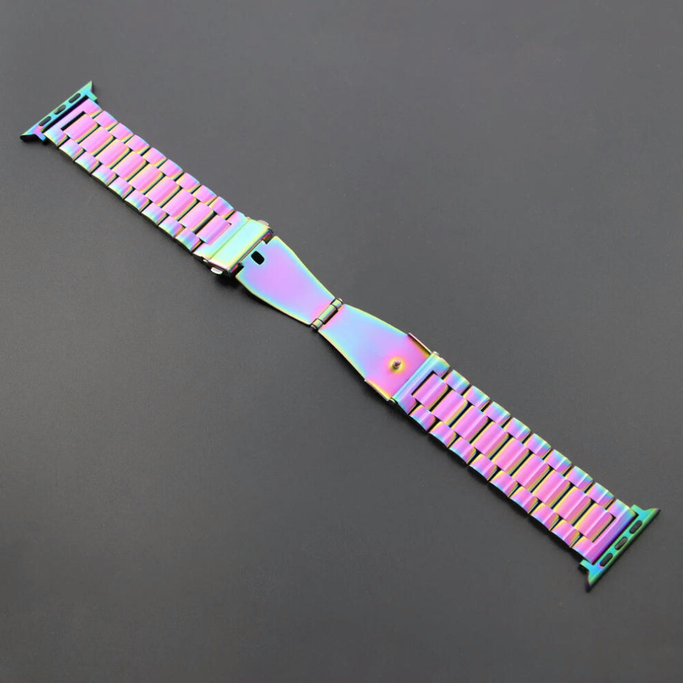 (Color, 38mm 40mm 41mm) Stainless Steel Strap for Apple Watch Ultra 2 Band 49mm 40mm 44mm 42mm 41mm 45mm Bracelet IWatch Series 9 8 7 SE 6 5 4 WatchBa