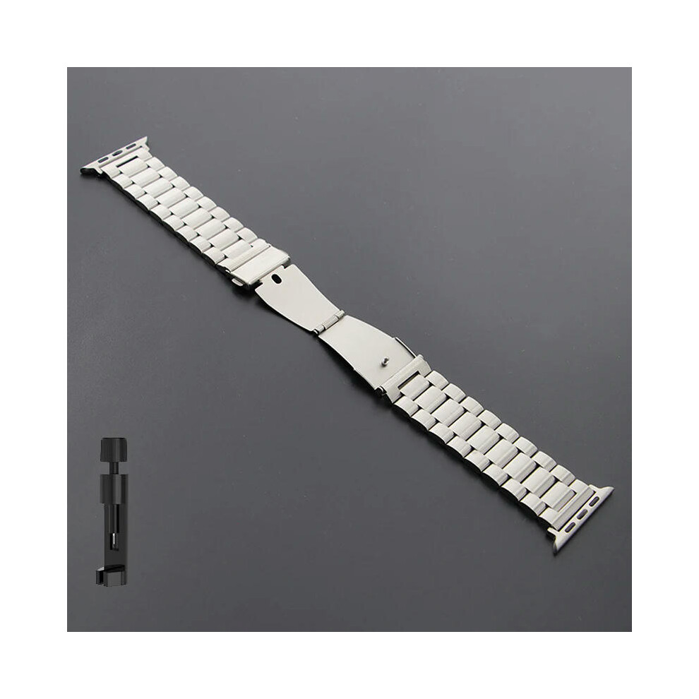 (Silver-Tool, 42mm 44mm 45mm 49mm) Stainless Steel Strap for Apple Watch Ultra 2 Band 49mm 40mm 44mm 42mm 41mm 45mm Bracelet IWatch Series 9 8 7 SE 6