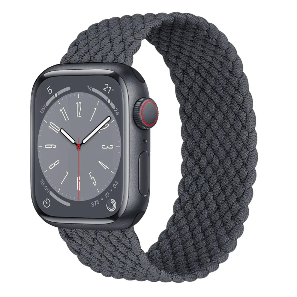 (charcoal black, 42mm 44mm 45mm 49mm) Strap For Apple Watch Band 44mm 40mm 45mm 41mm 42mm 38mm 49mm braided solo loop Bracelet iWatch Series 9 8 7 se