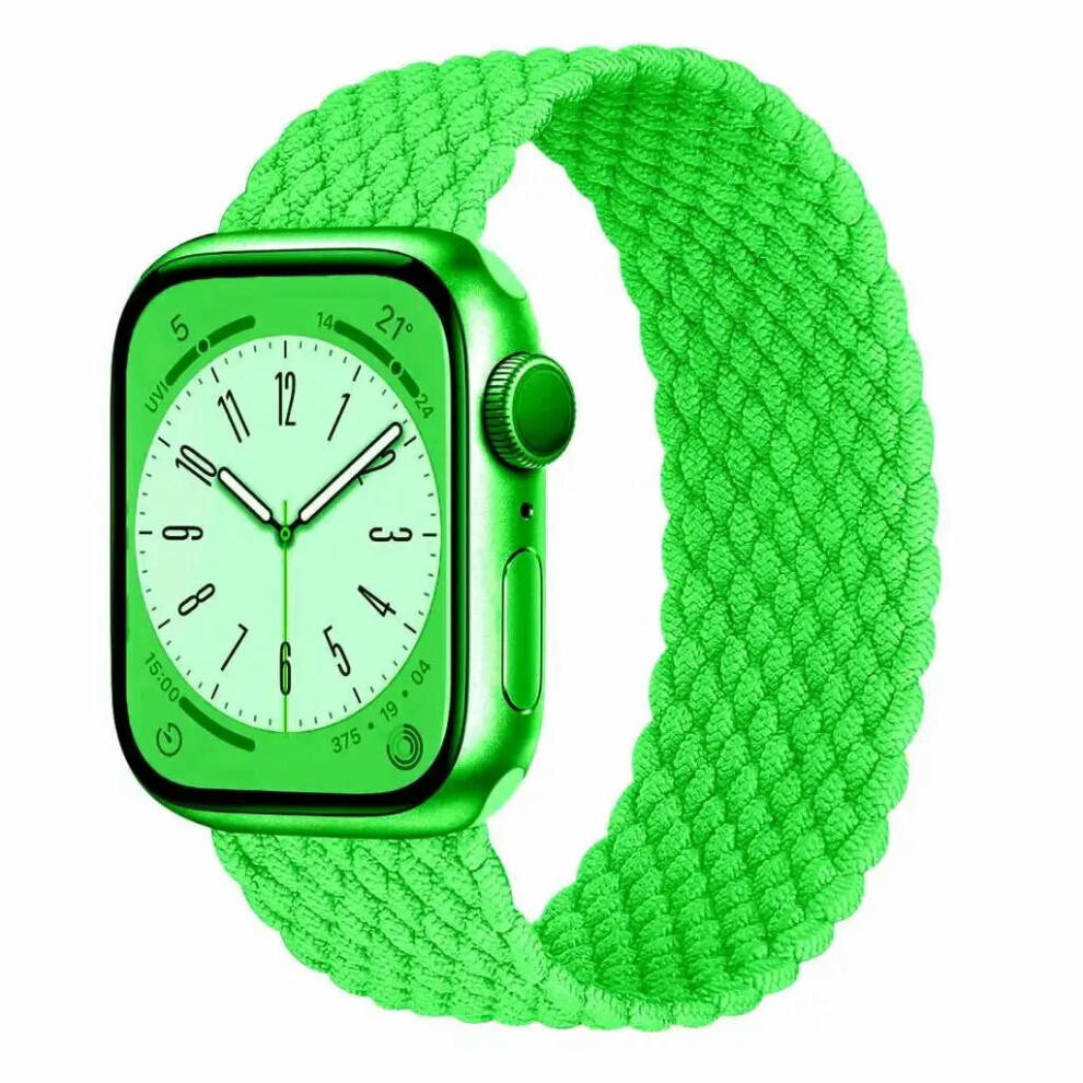 (Flash Green, 42mm 44mm 45mm 49mm) Strap For Apple Watch Band 44mm 40mm 45mm 41mm 42mm 38mm 49mm braided solo loop Bracelet iWatch Series 9 8 7 se 6 5