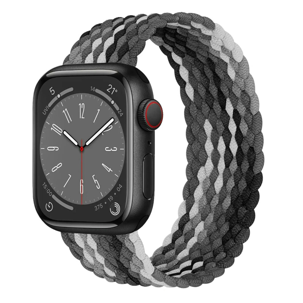 (black clever, 38mm 40mm 41mm) Strap For Apple Watch Band 44mm 40mm 45mm 41mm 42mm 38mm 49mm braided solo loop Bracelet iWatch Series 9 8 7 se 6 5 4 3