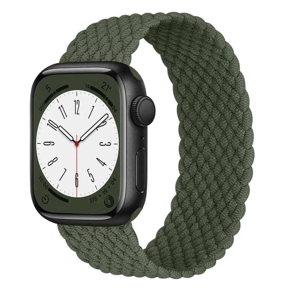 (Inverness Green, 42mm 44mm 45mm 49mm) Strap For Apple Watch Band 44mm 40mm 45mm 41mm 42mm 38mm 49mm braided solo loop Bracelet iWatch Series 9 8 7 se