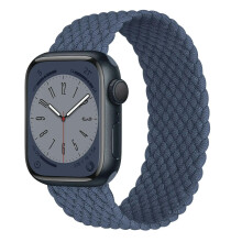 (Abyss blue, 42mm 44mm 45mm 49mm) Strap For Apple Watch Band 44mm 40mm 45mm 41mm 42mm 38mm 49mm braided solo loop Bracelet iWatch Series 9 8 7 se 6 5 4 3 Ultra 2