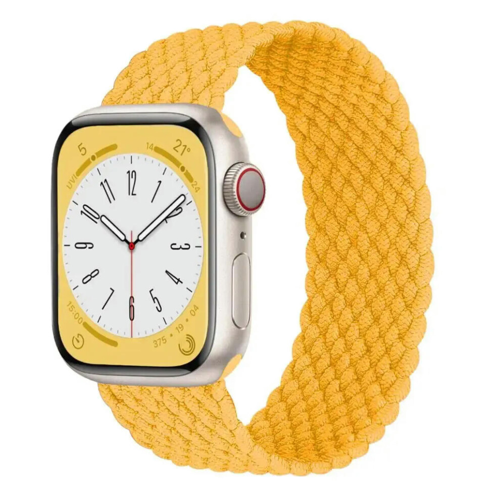 (Maize, 38mm 40mm 41mm) Strap For Apple Watch Band 44mm 40mm 45mm 41mm 42mm 38mm 49mm braided solo loop Bracelet iWatch Series 9 8 7 se 6 5 4 3 Ultra