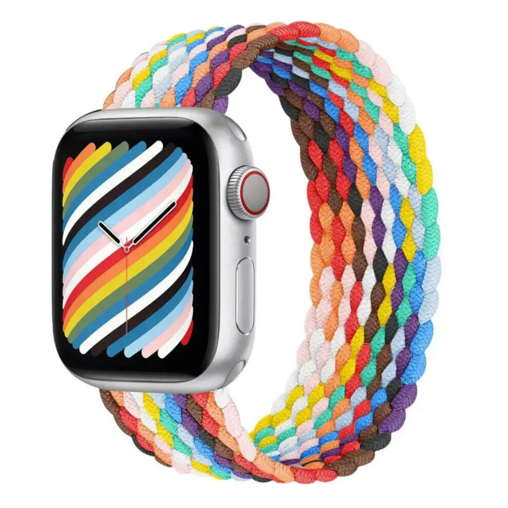 (Pride Edition, 38mm 40mm 41mm) Strap For Apple Watch Band 44mm 40mm 45mm 41mm 42mm 38mm 49mm braided solo loop Bracelet iWatch Series 9 8 7 se 6 5 4