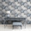 Muriva (Blue) Doretta Floral Textured Vinyl Wallpaper Muriva 5