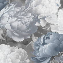 (Blue) Doretta Floral Textured Vinyl Wallpaper Muriva