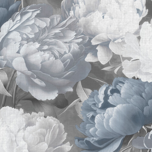Muriva (Blue) Doretta Floral Textured Vinyl Wallpaper Muriva