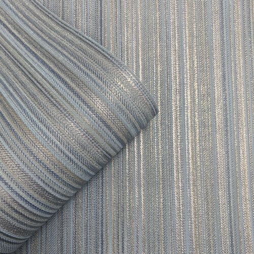 Muriva Venezia Stripe Texture Wallpaper Blue Muriva M66501 1