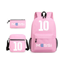 (Messi 04) 3pcs Sets Messi Backpack Students School Bags Daily Backpack