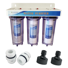 3 Stage 10" HMA Heavy Metal Reduction, Window Cleaning Water Filter System with Hozelock type fittings