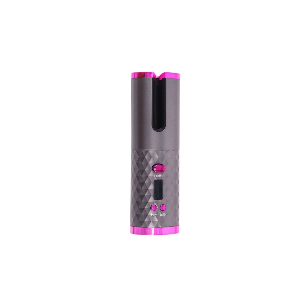 Geni-Store Curling Iron Cordless Automatic Hair Curler Usb Rechargeable Curls Waves Lcd Display