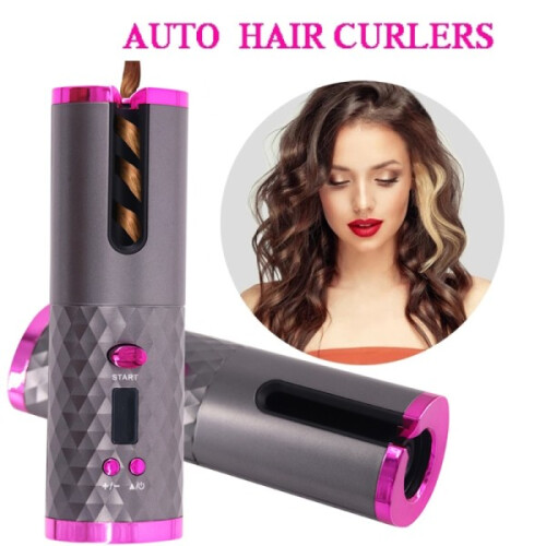 Curling Iron Cordless Automatic Hair Curler USB Rechargeable Curls Waves LCD Display 1