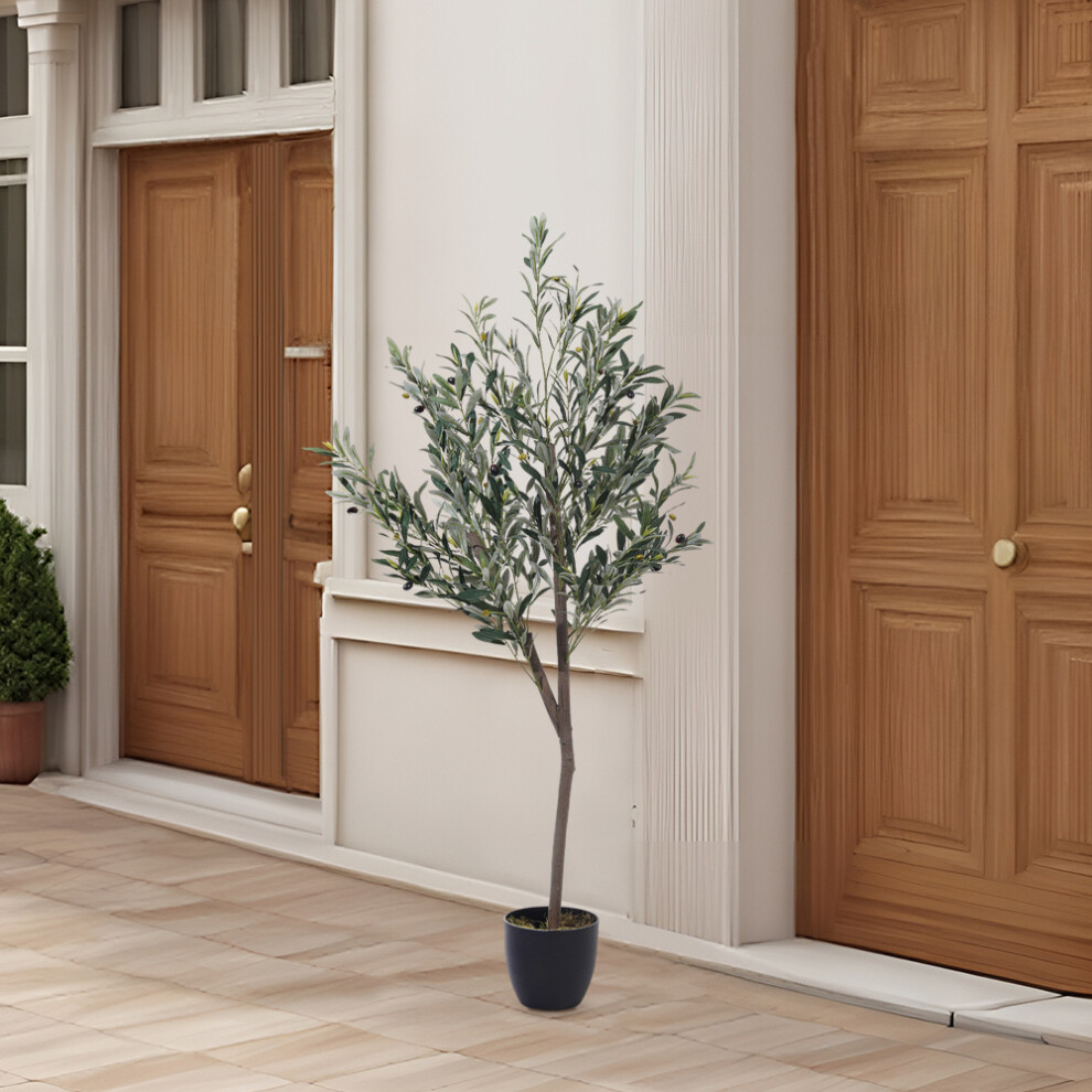 155cm H Artificial Two Branches Olive Tree Decorative Plant