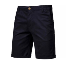 (Black, 38) Mens Half Chino Cotton Regular Fit Pants Casual Summer Beach Pants Shorts AF
